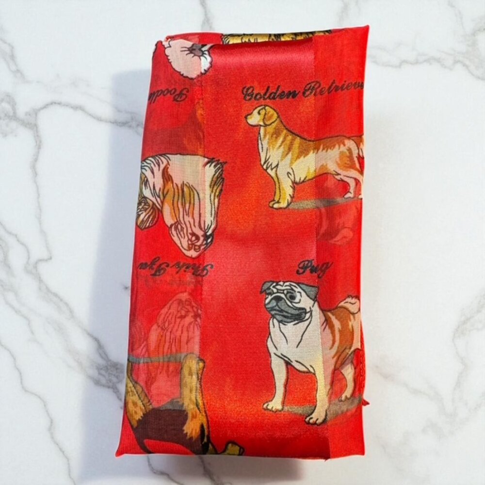 Scarf RED Dog Breeds 14" x 60"
